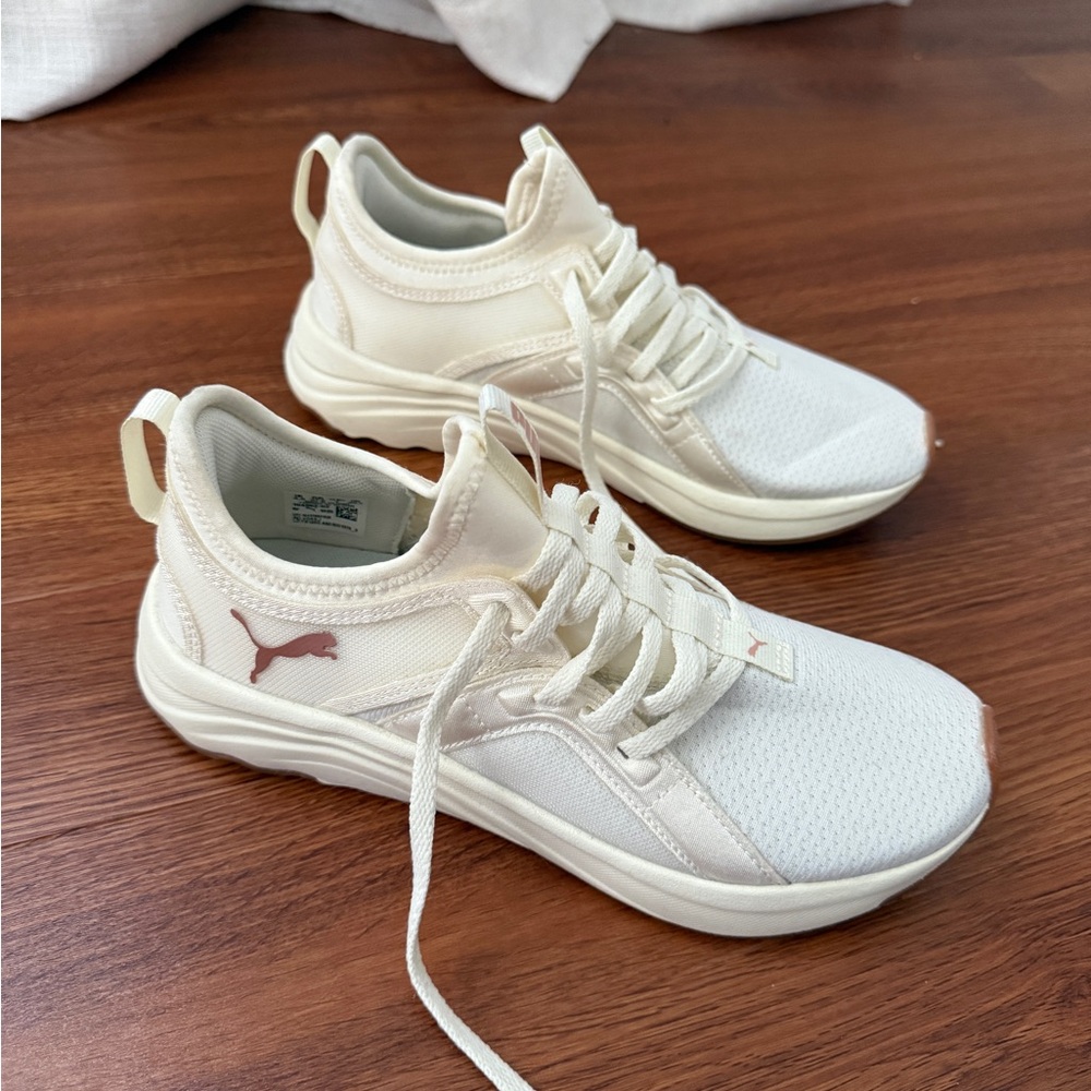 Puma Cream Athletic Shoes